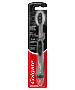 Colgate 360 Charcoal Sonic Powered Vibrating Toothbrush - Extra Soft Circular Bristle for Adults
